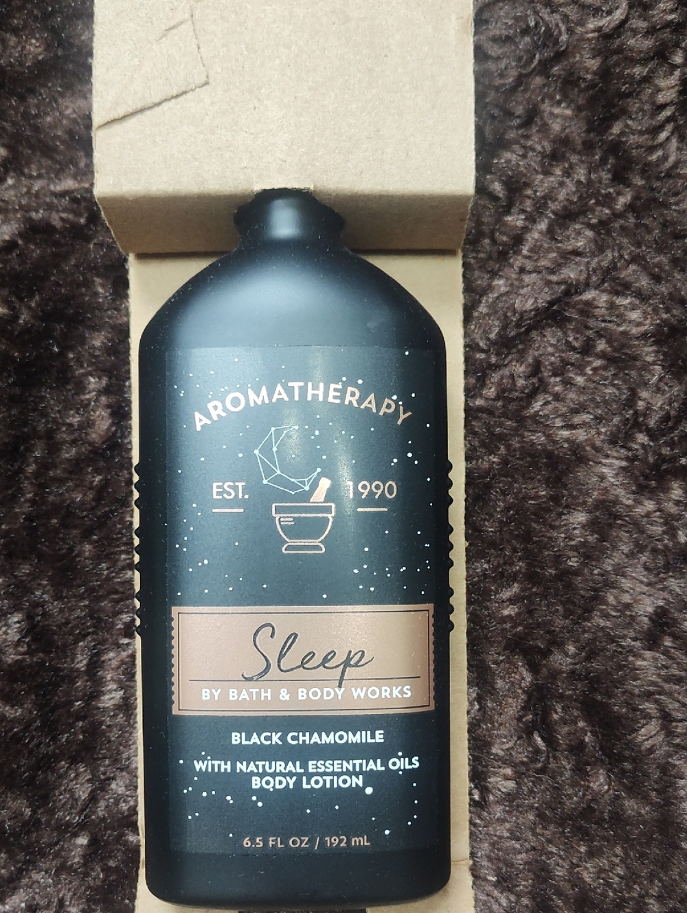 Bath & Body Works Sleep Body Lotion — Black and Rose Gold Accents